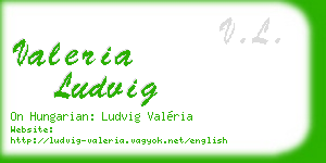 valeria ludvig business card